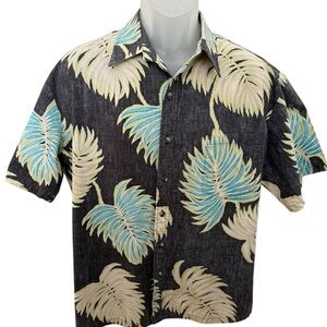 TORI RICHARD Aloha Hawaiian Tropical Collared Shirt Men L Large